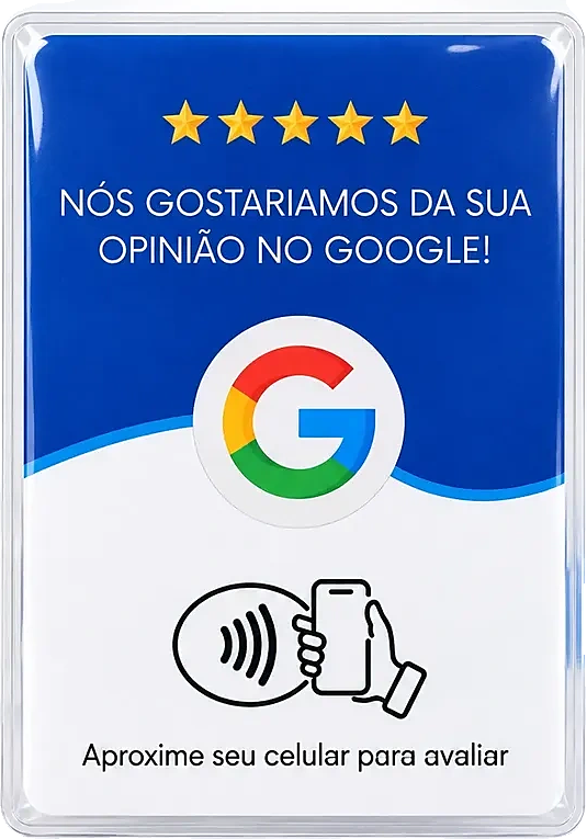 Google Review: aproxime seu celular para avaliar