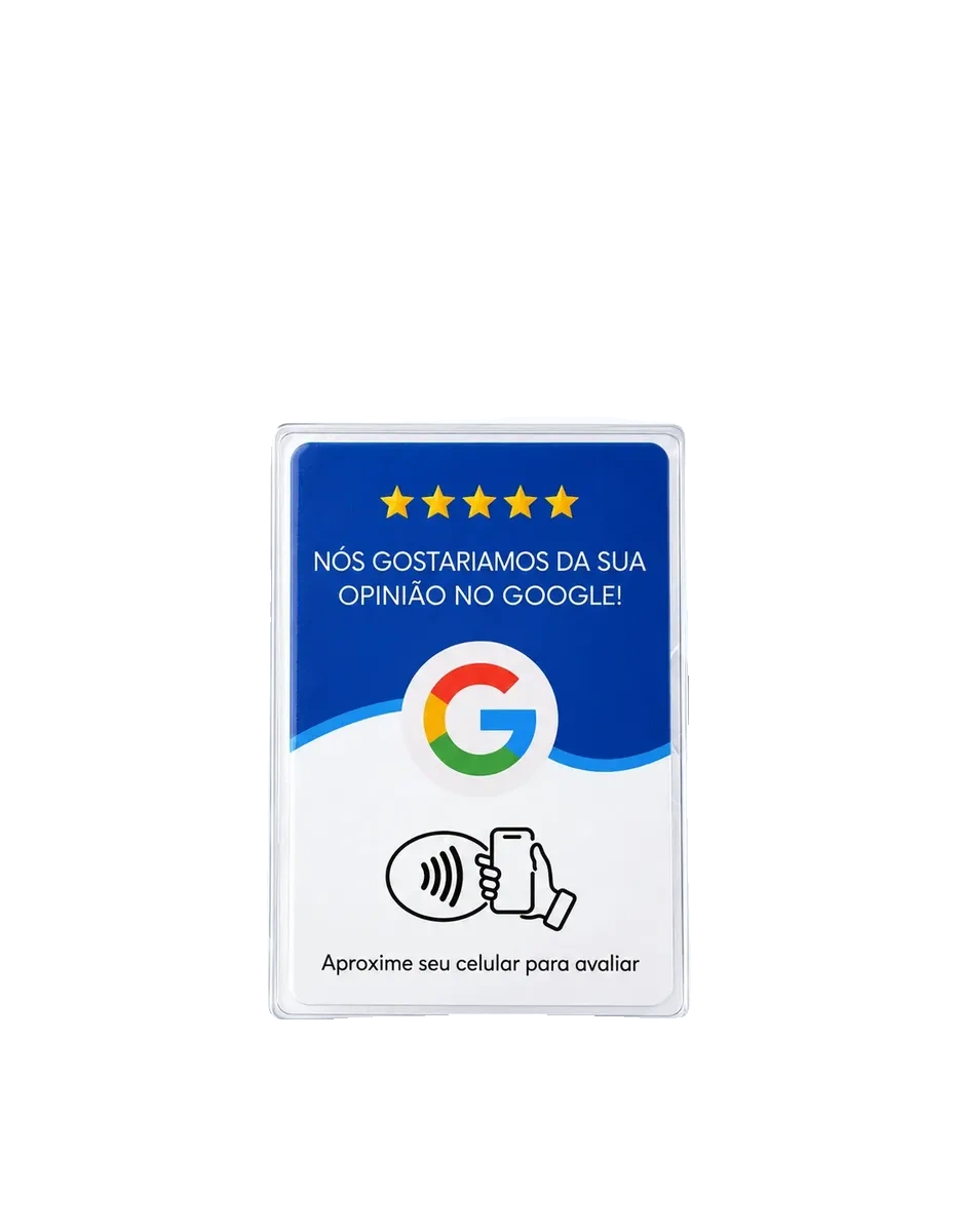 Google Review com o chip NFC já gravado